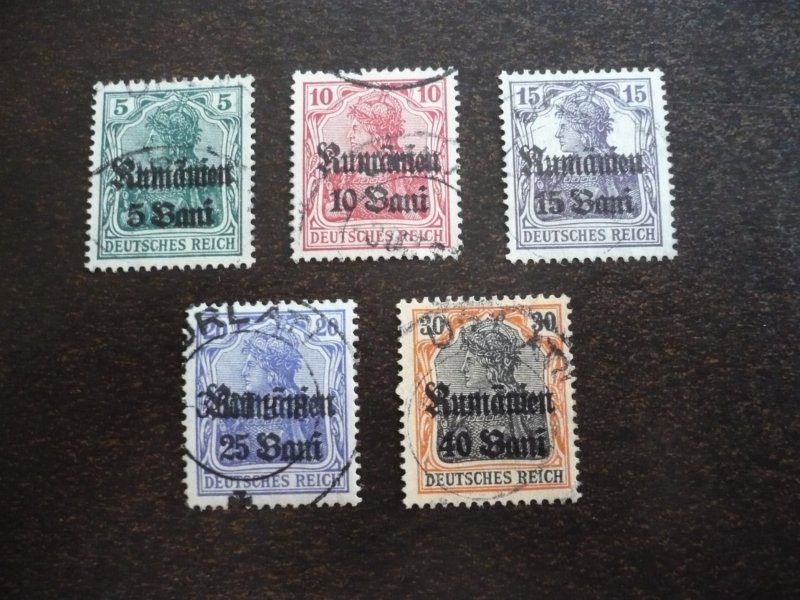 Stamps - Romania - Scott# 3N8-3N12 - Used Set of 5 Stamps