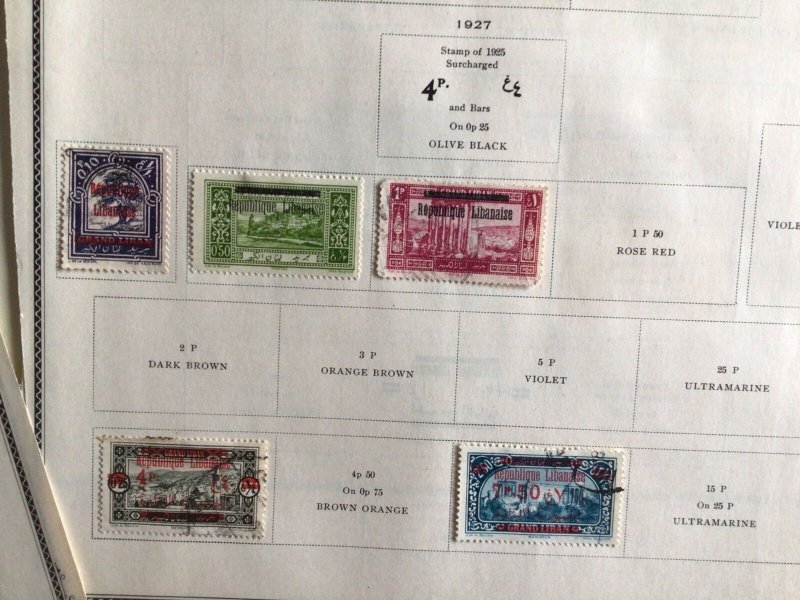 Lebanon vintage stamps shown on stamps page Ref 60249 