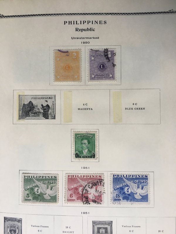 Philippines Post-WW II Lot 1947-69 in Scott Speciality Album CV $71+