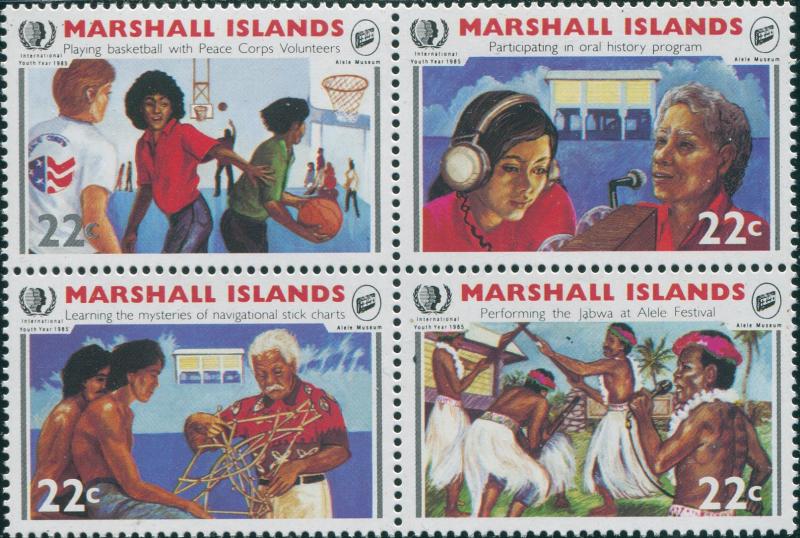 Marshall Islands 1985 SG54-57 Youth set MNH