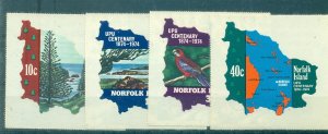 Norfolk Is. - Sc# 181-4. 1974 U.P.U. Century. MNH $3.60.