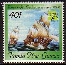 Papua New Guinea 964f used 1999 Ships, Stamp Expo   40t