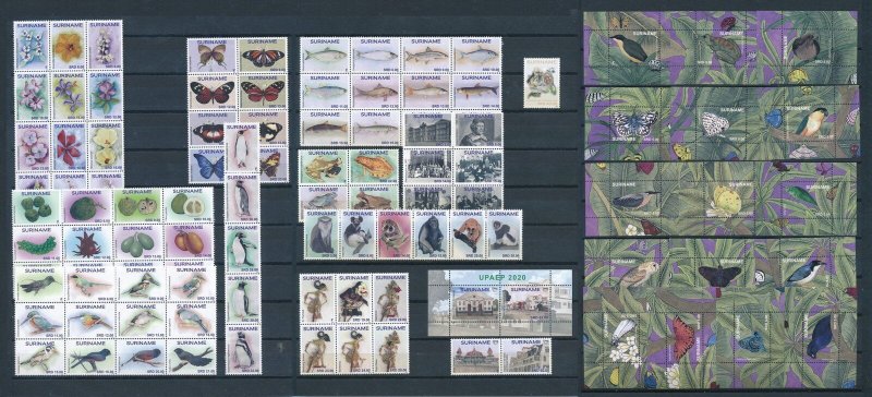 Suriname 2020 Complete Year Set  MNH