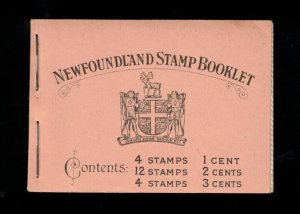 Newfoundland Booklet #3 Very Fine Never Hinged Complete With Small Holes Variety