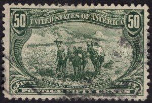 US #291 VF/XF used. Light black cancel. w/PSE Cert