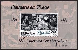 Spain 2252 sheet,MNH.Michel 2520 Bl.23-I. 1981.Guernica,by Pablo Picasso.