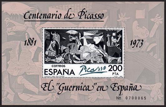 Spain 2252 sheet,MNH.Michel 2520 Bl.23-I. 1981.Guernica,by Pablo Picasso.