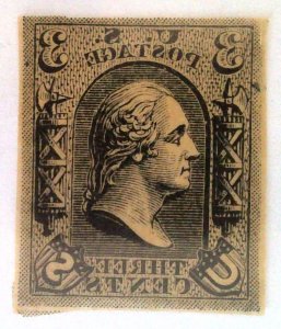 Scott #79-E8a - 3c Black - Loewenberg Decalcomania - Essay