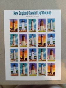 US# 4791-95 - New England Lighthouses - Sheet of 20 - MNH - P.O. fresh (2021)