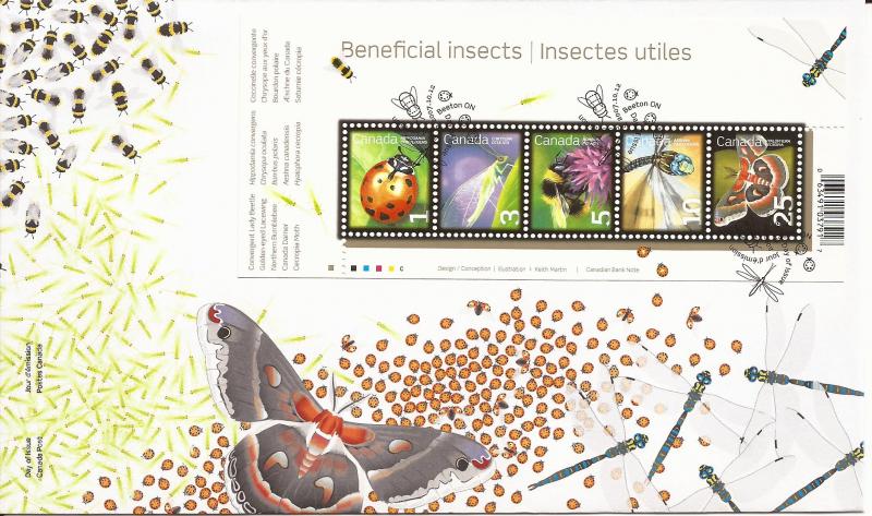 2007 Canada FDC Sc 2238a - Beneficial Insects 2007 - Low Values