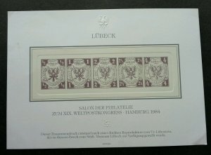 Germany Lubeck Philately Hamburg 1984 (souvenir sheet) MNH *reproduction *c scan