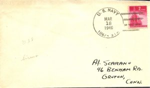 SIRIUS (AK-15) 18 March 1946 Locy Type 2# Postmark
