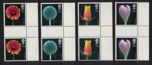 Great Britain Flowers 4v Gutter Pairs 1987 MNH SC#1168-1171 SG#1347-1350