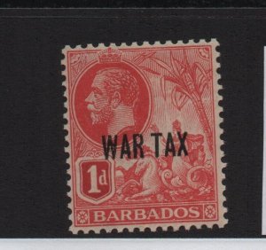 Barbados 1918 SG198 1d War Tax unmounted mint