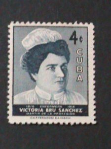 ​CUBA 1957-SC#572 VICTORIA BRU SANCHEZ MH VF-67 YEARS OLD STAMP HARD TO FIND