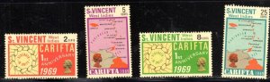 ST. VINCENT #272-273 1969 CARIFITA MINT VF NH O.G