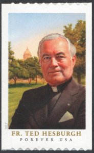 SC#5242 (49¢) Father Theodore Hesburgh Coil Single (2017) SA