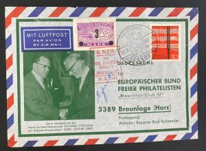 1963 Hogegeiss Germany Rocket Flight Cover To Braunlage Brockenhexe Label