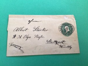 United States Early Newspaper Wrapper to Stuttgart Germay   A12258