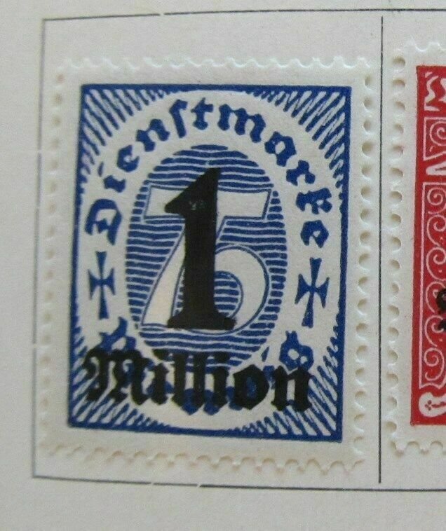 A8P49F18 Deutsches Reich Allemagne Germany 1923 1 on 75pf fine mh* stamp