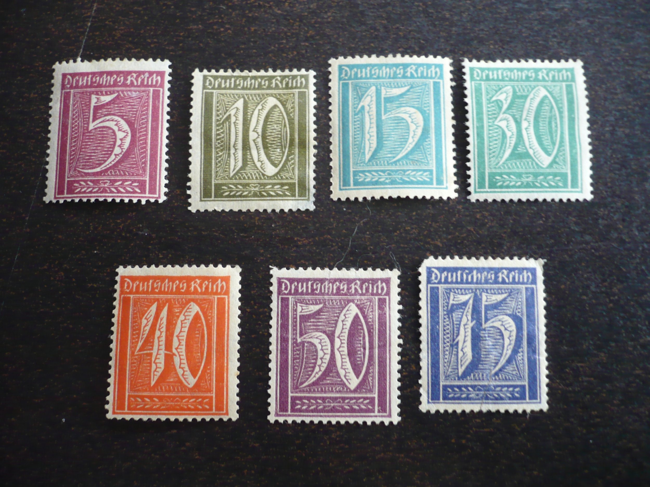 Stamps - Germany - Scott#137-139,141-143,170 - Mint Hinged Part Set of ...
