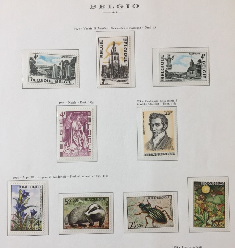 Belgium 1970/71+1974 MNH + Art Insects (Apx 65+) AB3242