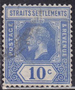 Straights Settlements 159 Used 1918 King George V