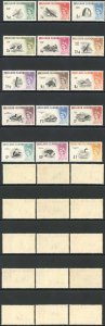 Falkland Is SG193/207 1960 Birds set of 18 U/M  Cat 180 pounds