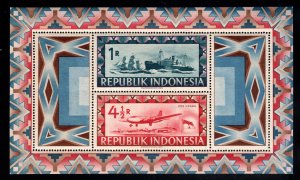 Republic of Indonesia Scott 61 MNH** Blockade souvenir sheet Perfect.