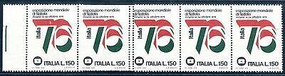 Italy '76 Lire 150 double horizontal perforated variety