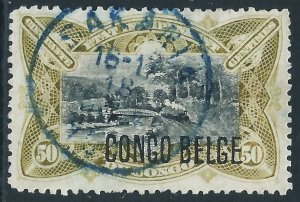 Belgian Congo, Sc #36, 50c Used (SAKANIA CDS)