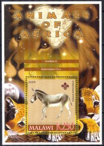 Malawi 2005 Fauna Scouting Scouts Donkeys S/S MNH