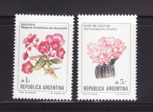 Argentina 1524, 1526 MNH Flowers (B)