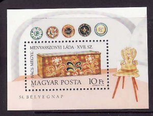 Hungary-Sc#2702-unused NH sheet-Bridal chests-1981-