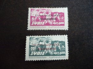 Stamps - Syria - Scott# 405-406 - Mint Hinged Set of 2 Stamps