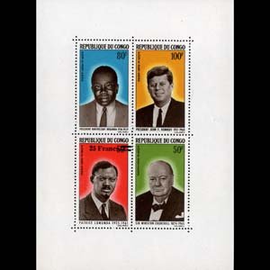 CONGO PR. 1965 - Scott# C32a S/S Famous Persons NH