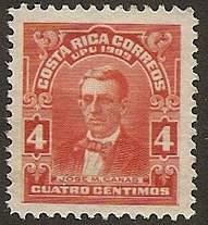 Costa Rica SC #71 Stamp 1910 Jose M. Cañas 4c  unused MINT.