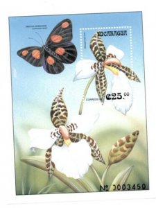 Nicaragua 1999 -  Flowers - Orchids - Souvenir Stamp Sheet - Scott #2307 - MNH