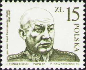 Poland 1987 MNH Stamps Scott 2795 General Swierczewski Civil War in Spain