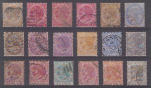 Straits Settlements - 1882-99 - SC 40-57 - Used - Complete set