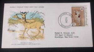 EL)1978 MAURITANIA, WORLD WILDLIFE FUND, WWF, FAUNA, GAZELLES ROBERT, CIRCULATED