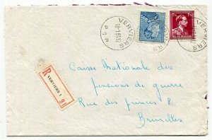 D472833 Belgium King Leopold III Cover Registered Verviers 13-01-1951