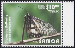 Samoa 2015 MNH Sc #C11 $10 Glasswing Butterfly Airmail Express