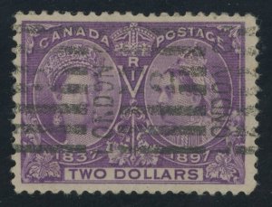 Canada - 62 - 2 Dollar Jubilee - F/VF Used with London Roller Cxl - tiny thin