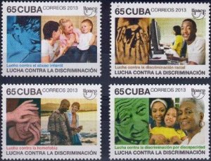 Cuba Sc# 5438-5441 UPAEP-AMERICA Fight Against Discrimination CPL SET 2013 MNH