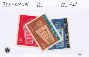 MONACO  722-24    MNH