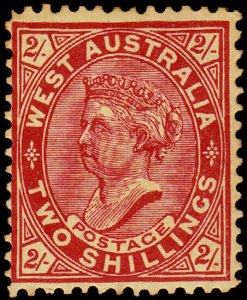 Western Australia Scott 84, Perf. 12.5 (1906) Mint H F-VF, CV $115.00 M