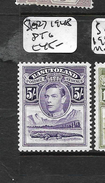 BASUTOLAND (P0809B) KGVI  5/-  CROCODILE SG27  1948 PTG  MOG