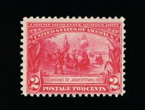 EXCEPTIONAL GENUINE SCOTT #329 VF-XF MINT OG NH JAMESTOWN EXPOSITION #16387