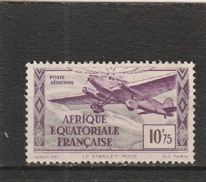 French Equatorial Africa  Scott#  C8  MH  (1937 Trimotor Over Stanley Pool)